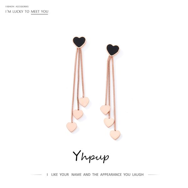 yhpup black enamel heart geometric dangle earrings sweet acrylic metal tassel earrings rose gold stainless steel women fashion, Silver
yhpup black enamel heart geometric dangle earrings sweet acrylic metal tassel earrings rose gold stainless steel women fashion, Silver