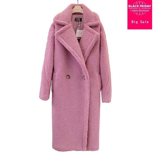 2018 winter fashion women's jacket teddy coat faux fur long coat female lamb fur double breasted fake outwear l1684, Black
2018 winter fashion women's jacket teddy coat faux fur long coat female lamb fur double breasted fake outwear l1684, Black