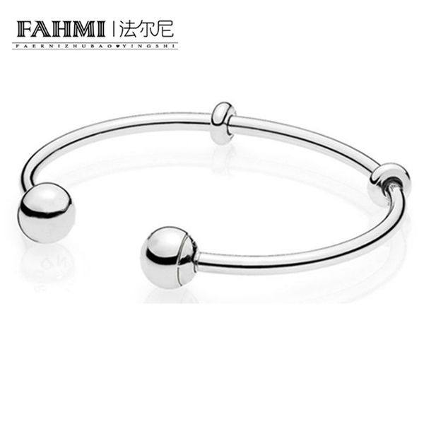 fahmi authentic 925 sterling silver opening bangles classic basic smooth bracelet bangle fit diy women bead charm 596477, Black
fahmi authentic 925 sterling silver opening bangles classic basic smooth bracelet bangle fit diy women bead charm 596477, Black