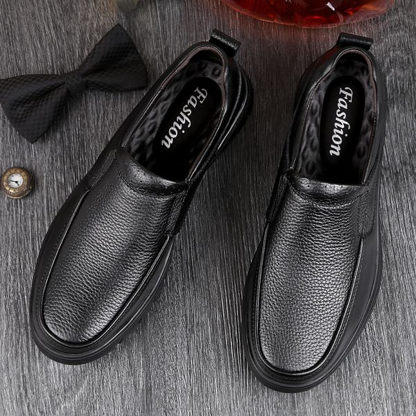male cowhide loafers genuine leather shoes men footwear non-slip thick sole fashion men's casual shoes %9077, Black
male cowhide loafers genuine leather shoes men footwear non-slip thick sole fashion men's casual shoes %9077, Black