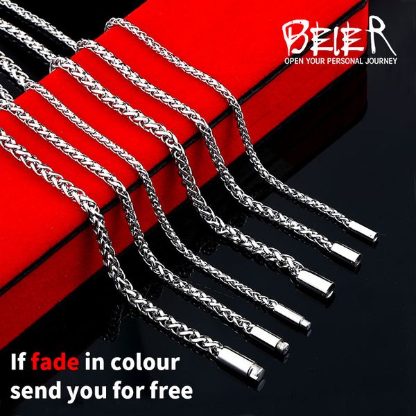 beier 3mm/4mm/5mm/6mm width 316l stainless steel men boy spiga plait / popcorn necklace keel chain silver color bn1074
beier 3mm/4mm/5mm/6mm width 316l stainless steel men boy spiga plait / popcorn necklace keel chain silver color bn1074