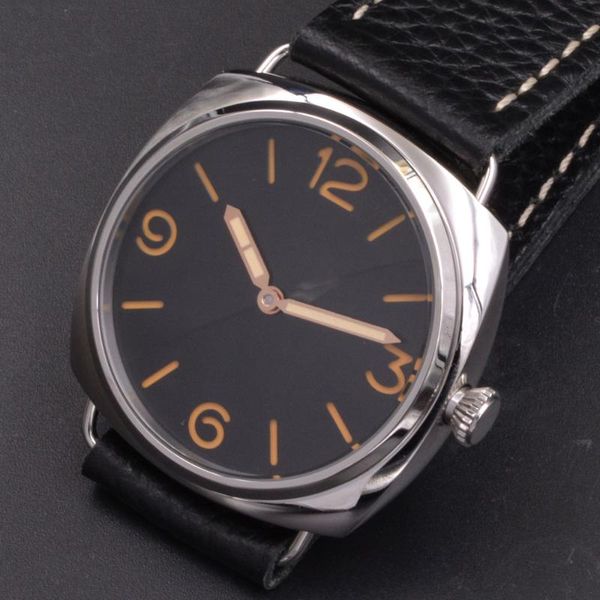 47mm black sandwich dial luminous mechanical men watches leather strap fashion casual automatic mens watch, Slivery;brown
47mm black sandwich dial luminous mechanical men watches leather strap fashion casual automatic mens watch, Slivery;brown