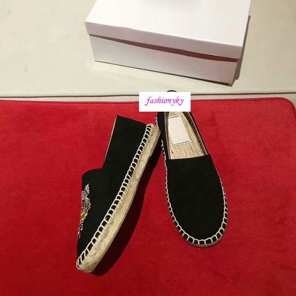 new salefashionable embroidered straw woven shoes fisherman lazy lovers shoes, Black
new salefashionable embroidered straw woven shoes fisherman lazy lovers shoes, Black