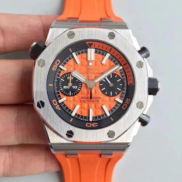 new mens watch rubber strap quartz movement chronograph imported royal oak mens watch men wristwatch, Slivery;brown
new mens watch rubber strap quartz movement chronograph imported royal oak mens watch men wristwatch, Slivery;brown