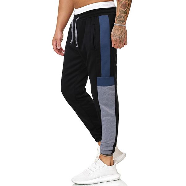 slim patchwork streetwear pants men fashion casual beam foot trousers men drawstring elastic waist long pant pantalones hombre, Black
slim patchwork streetwear pants men fashion casual beam foot trousers men drawstring elastic waist long pant pantalones hombre, Black