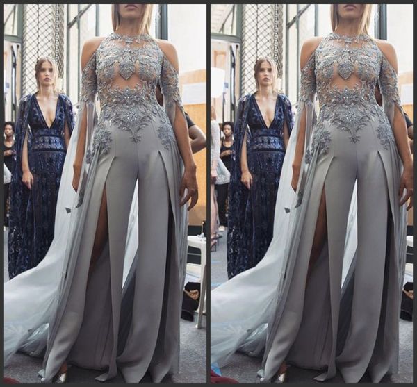 2019 sheer lace appliques prom suit beading sequined front split women jumpsuit celebrity gown long sleeve evening pageant party gowns, Black;red
2019 sheer lace appliques prom suit beading sequined front split women jumpsuit celebrity gown long sleeve evening pageant party gowns, Black;red
