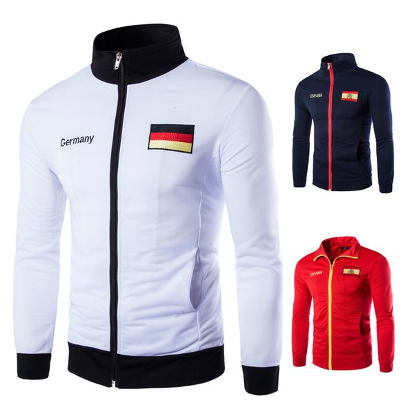 fashion & sports coat germany spain embroidered design casual sweatshirt, Black
fashion & sports coat germany spain embroidered design casual sweatshirt, Black