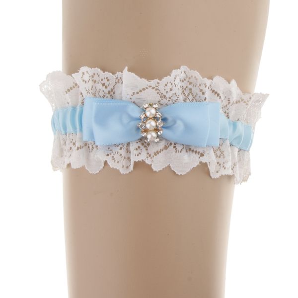novelty wedding bridal lace garter pearls rhinestone satin bow thigh ring keepsake white and blue
novelty wedding bridal lace garter pearls rhinestone satin bow thigh ring keepsake white and blue