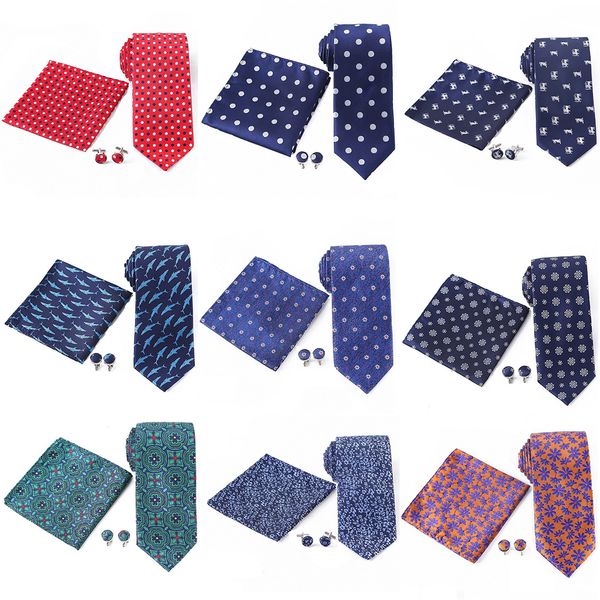 tailor smith men's tie set fashion woven tie hanky cufflinks set floral dot wolf men suit necktie pocket square cufflinks, Black;blue
tailor smith men's tie set fashion woven tie hanky cufflinks set floral dot wolf men suit necktie pocket square cufflinks, Black;blue