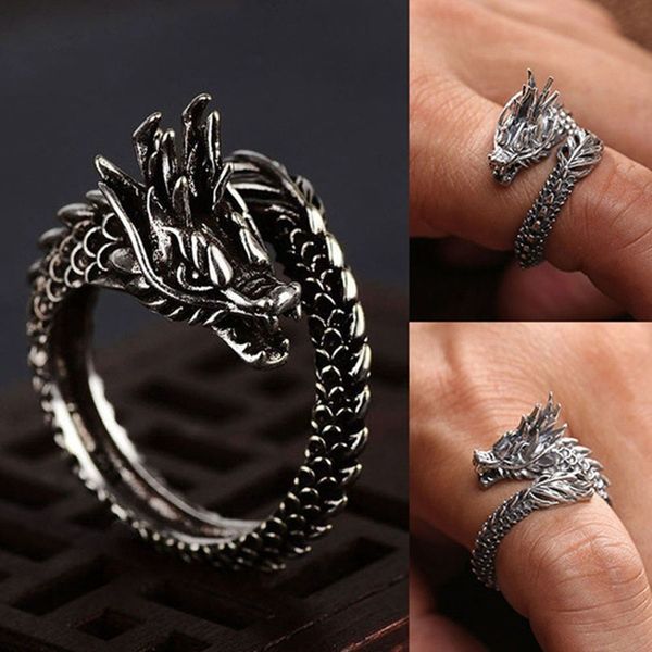 new design retro adjustable silver dragon ring for men women personality fashion finger opening rings drop
new design retro adjustable silver dragon ring for men women personality fashion finger opening rings drop