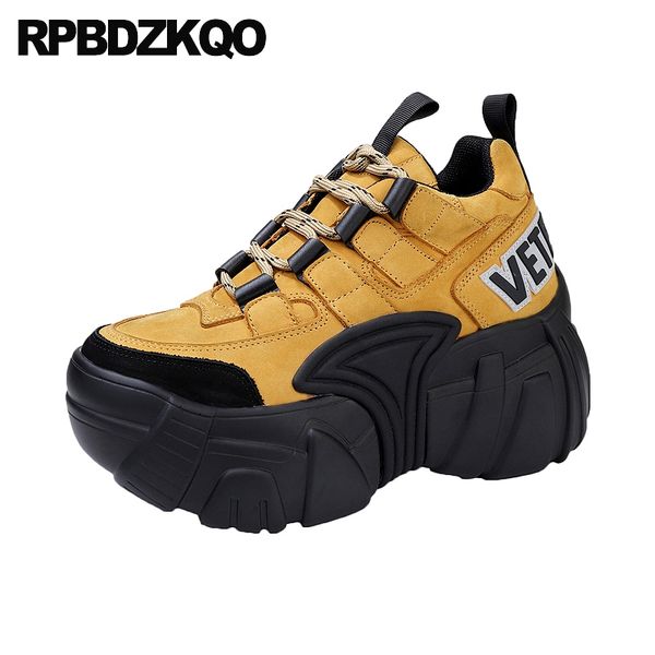women black chinese suede comfy thick sole wedge yellow genuine leather lace up harajuku creepers platform shoes elevator muffin
women black chinese suede comfy thick sole wedge yellow genuine leather lace up harajuku creepers platform shoes elevator muffin