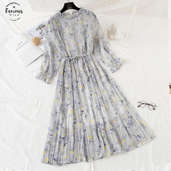 women long dress 2019 spring summer vintage floral print pleated plaid chiffon dress long sleeve loose plus size dresses vestidos, Black;gray
women long dress 2019 spring summer vintage floral print pleated plaid chiffon dress long sleeve loose plus size dresses vestidos, Black;gray