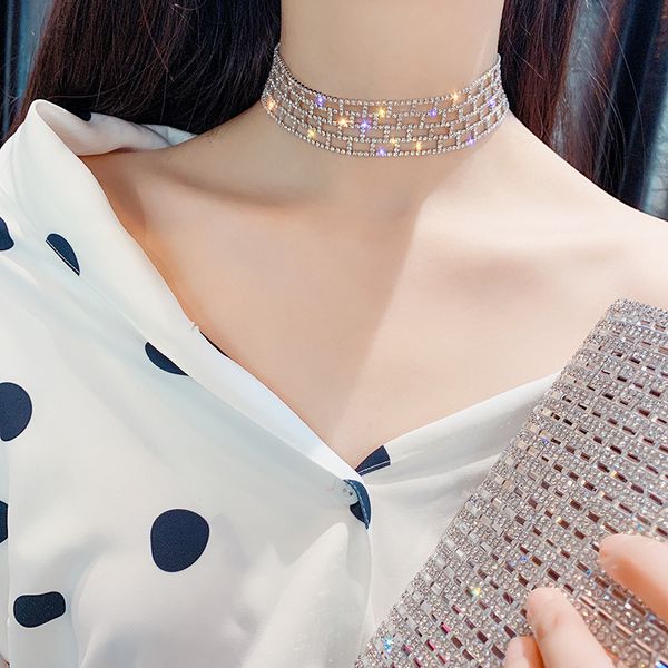 woman short necklace rhinestone multilayer crystal necklace bracelet accessories silver chain elastic bracelet jewelry, Golden;silver
woman short necklace rhinestone multilayer crystal necklace bracelet accessories silver chain elastic bracelet jewelry, Golden;silver