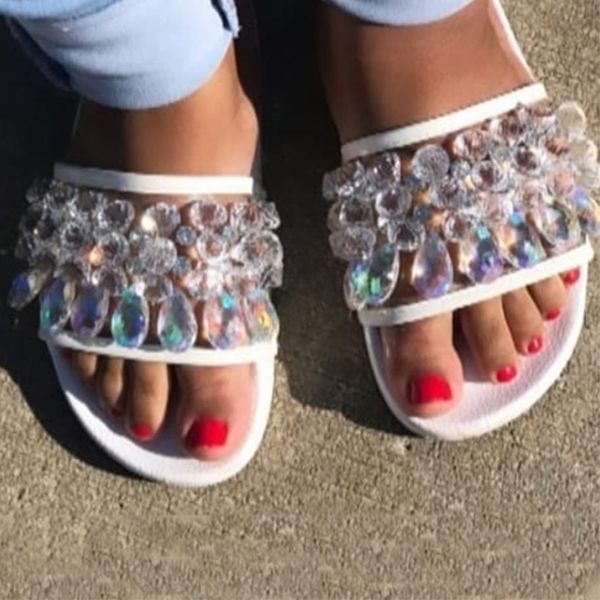 crystal slippers women bling flat casual ladies jelly shoes rhinestone transparent beach summer glitter slides female, Black
crystal slippers women bling flat casual ladies jelly shoes rhinestone transparent beach summer glitter slides female, Black