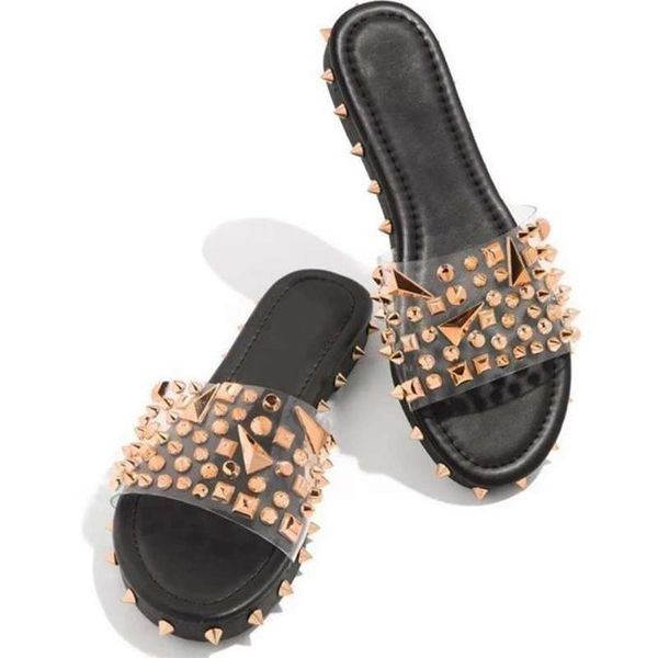 new pattern fashion rivet slides ladies slippers party casual beach sandals flat bottom transparent flip flops 36-43 size black
new pattern fashion rivet slides ladies slippers party casual beach sandals flat bottom transparent flip flops 36-43 size black