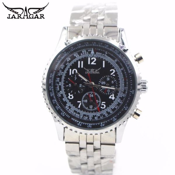 jaragar automatic watches man sports steel clock fashion automatic wristwatch men famous design business black watches, Slivery;brown
jaragar automatic watches man sports steel clock fashion automatic wristwatch men famous design business black watches, Slivery;brown