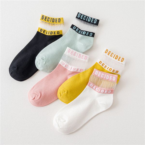 5 pair/package thin letter cotton socks of women sport casual socks invisible ankle patchwork short the size 34-39, Black;white
5 pair/package thin letter cotton socks of women sport casual socks invisible ankle patchwork short the size 34-39, Black;white