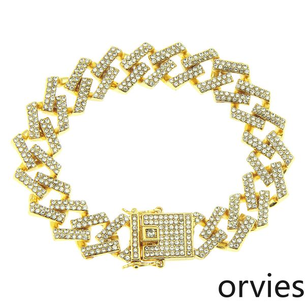 europe and america hip-hop diamond full diamond men's bracelet jewelry domineering exaggerated miami cuban chain bracelet width 15mm, Black
europe and america hip-hop diamond full diamond men's bracelet jewelry domineering exaggerated miami cuban chain bracelet width 15mm, Black