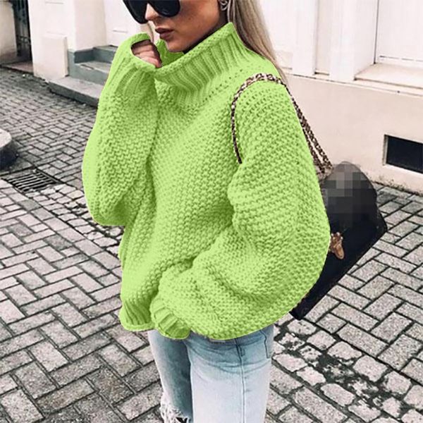 autumn high neck sweater women pullover sweater warm winter knitted ladies long sleeve women loose female, White;black
autumn high neck sweater women pullover sweater warm winter knitted ladies long sleeve women loose female, White;black