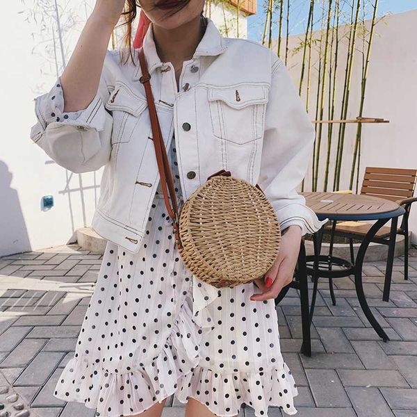 handmade woven rattan round straw bags women's shoulder bags ladies knitting messenger crossbody bag summer bohemian beach bag
handmade woven rattan round straw bags women's shoulder bags ladies knitting messenger crossbody bag summer bohemian beach bag