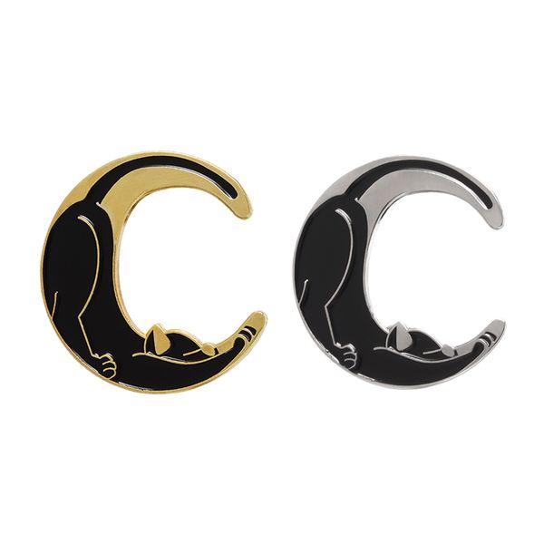 yoga stretching cat crescent moon brooches witchcraft lapel pins black wicca jewelry pins for witches, Gray
yoga stretching cat crescent moon brooches witchcraft lapel pins black wicca jewelry pins for witches, Gray