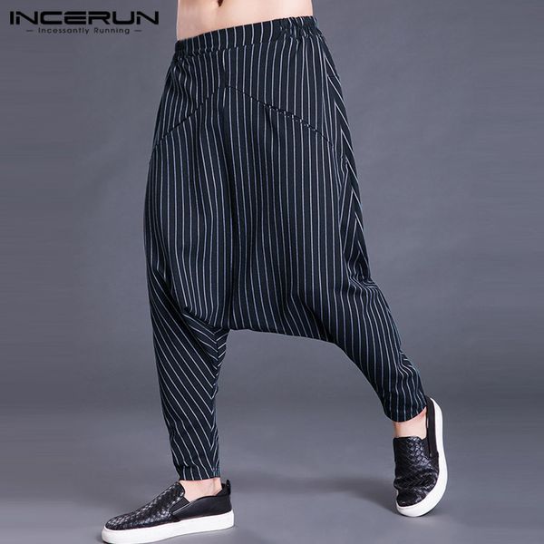 2019 autumn men harem pants joggers stripe casual loose elastic waist drop crotch streetwear trousers men hip-hop pants s-5xl y190509, Black
2019 autumn men harem pants joggers stripe casual loose elastic waist drop crotch streetwear trousers men hip-hop pants s-5xl y190509, Black