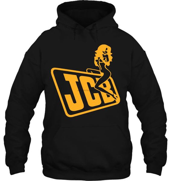 men hoodie fashion girl jcb logo classic tee women streetwear, Black