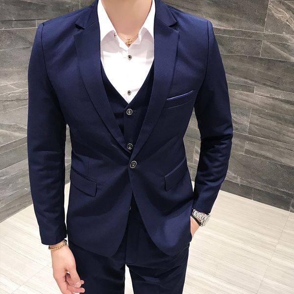trajes hombre 3-piece suit slim professional business casual dress male solid color groomsmen groom wedding dress, White;black
trajes hombre 3-piece suit slim professional business casual dress male solid color groomsmen groom wedding dress, White;black