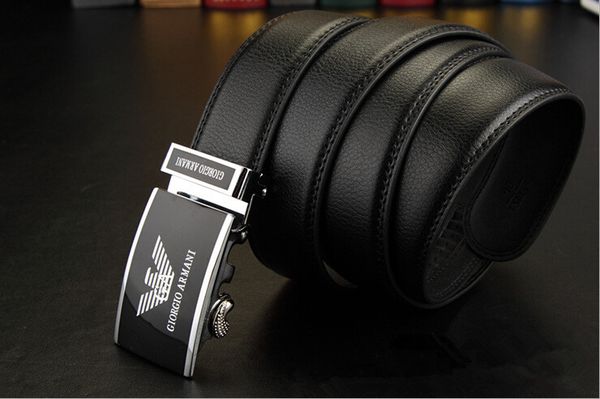 2019 fa hion big buckle men bu ine de igner belt luxury ceinture automatic buckle genuine leather belt women men high quality, Black;brown