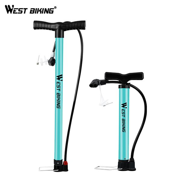 

west biking bicycle air pump schrader presta steel body mtb road bike ball high pressure tire inflator 120/160 psi cycling pump