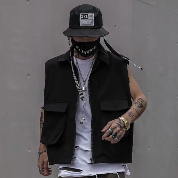 11 2021 dark multi men male tactical fashion vintage vest sleeveless hop streetwear pockets hip harajuku bybb's cargo coats dqqka, Black
11 2021 dark multi men male tactical fashion vintage vest sleeveless hop streetwear pockets hip harajuku bybb's cargo coats dqqka, Black