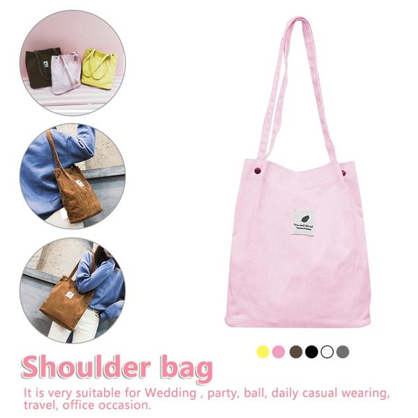 women solid color corduroy shoulder bags casual handbag environmental shopping bag tote package crossbody bags
women solid color corduroy shoulder bags casual handbag environmental shopping bag tote package crossbody bags