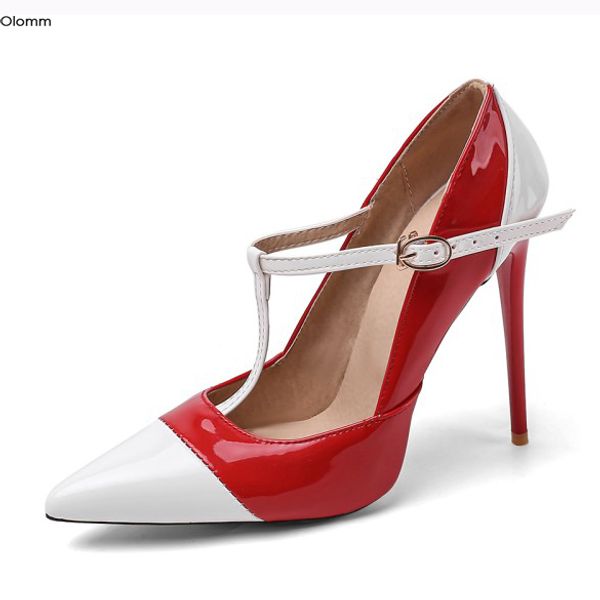 rontic handmade women t-strap pumps stiletto heels pumps pointed toe elegant black white red party shoes women plus us size 5-15
rontic handmade women t-strap pumps stiletto heels pumps pointed toe elegant black white red party shoes women plus us size 5-15