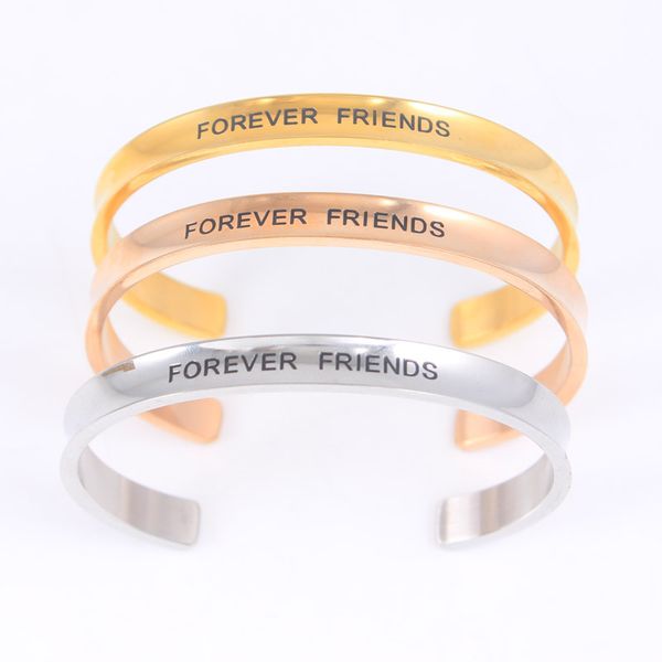 gold stainless steel 7mm bar bangle engraved forever friends grooved cuff high polished inspirational mantra bracelet for women, Black
gold stainless steel 7mm bar bangle engraved forever friends grooved cuff high polished inspirational mantra bracelet for women, Black
