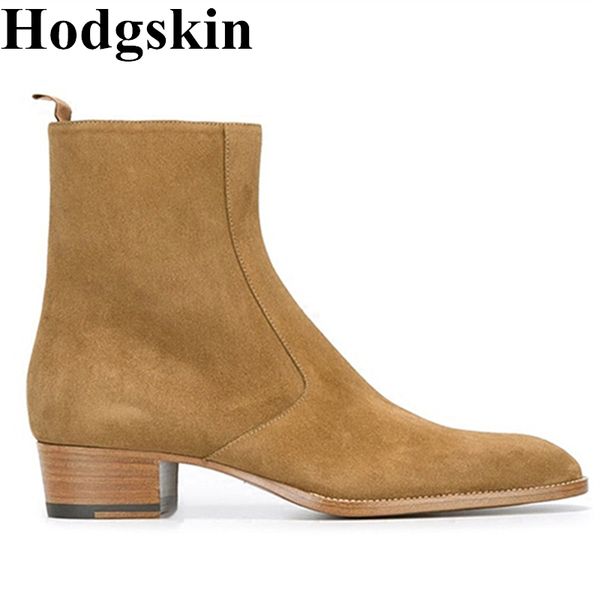 men spring autumn suede leather vintage motorcycle boots pointed toe fashion zipper men shoes boots, Black
men spring autumn suede leather vintage motorcycle boots pointed toe fashion zipper men shoes boots, Black