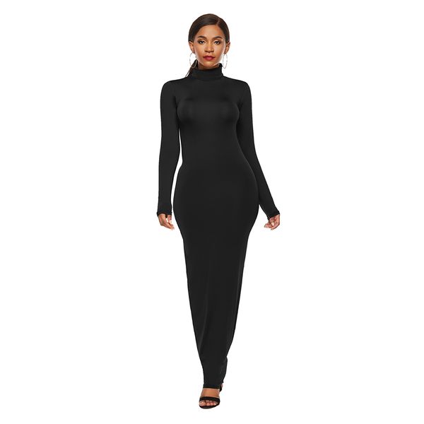 long sleeve casual dresses sheath women turtleneck bodycon plus size long maxi dress party long dress autumn winter, Black;gray
long sleeve casual dresses sheath women turtleneck bodycon plus size long maxi dress party long dress autumn winter, Black;gray