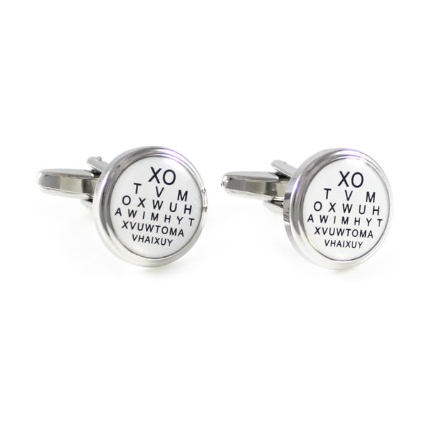 men's rhodium plated round eye test chart cuff links vision testing chart cuff links, Silver;golden
men's rhodium plated round eye test chart cuff links vision testing chart cuff links, Silver;golden