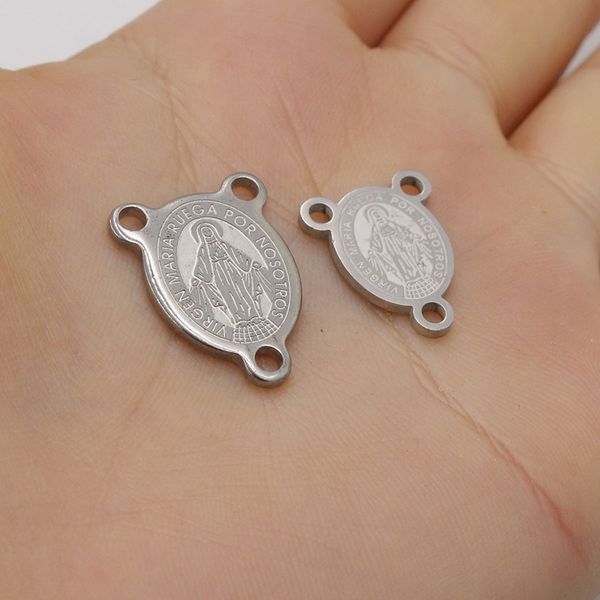 100% stainless steel virgin mary pendant 3 hole medalla virgen charms religious jewelry wholesale 20pcs, Silver
100% stainless steel virgin mary pendant 3 hole medalla virgen charms religious jewelry wholesale 20pcs, Silver