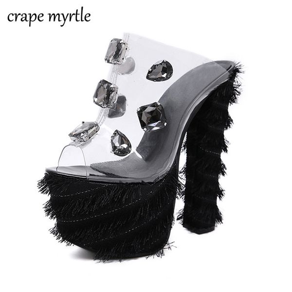 crystal sandals chunky high heels summer shoes women rhinestone sandals female high-heeled shoes thick heel yma622, Black
crystal sandals chunky high heels summer shoes women rhinestone sandals female high-heeled shoes thick heel yma622, Black