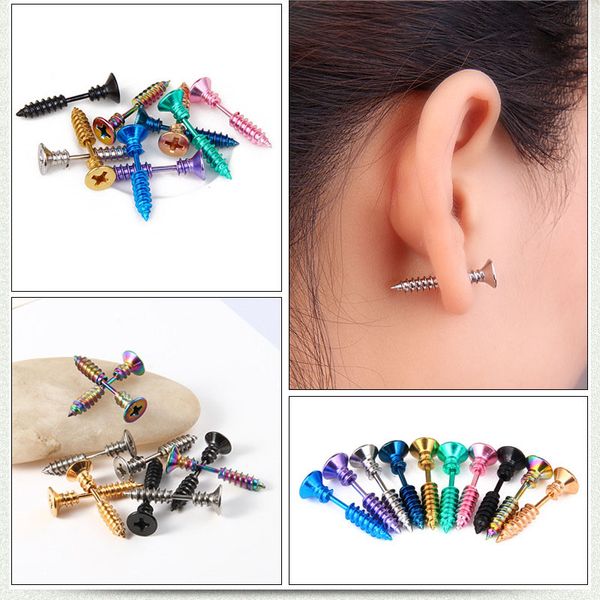 screw stud earrings 10 colors women titanium steel punk fashion funny ear lady jewelry halloween 2pcs/pair novelty items wx9-1891
screw stud earrings 10 colors women titanium steel punk fashion funny ear lady jewelry halloween 2pcs/pair novelty items wx9-1891
