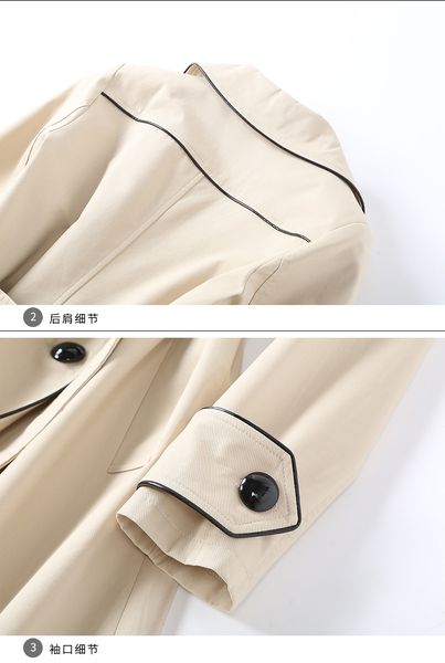 new 2019 spring elegant women's trench coat chic belt overcoat g164, Tan;black
new 2019 spring elegant women's trench coat chic belt overcoat g164, Tan;black