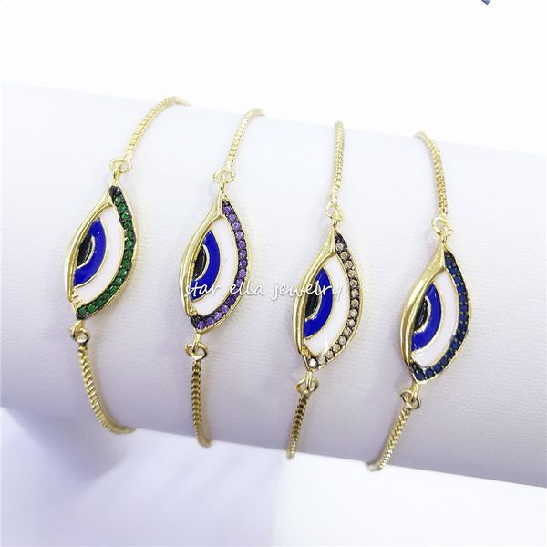 10pcs/lot 2019 new jewelry paved cubic zirconia oil drop turkey evil eye link chain bracelet adjustable fahion jewelry, Black
10pcs/lot 2019 new jewelry paved cubic zirconia oil drop turkey evil eye link chain bracelet adjustable fahion jewelry, Black