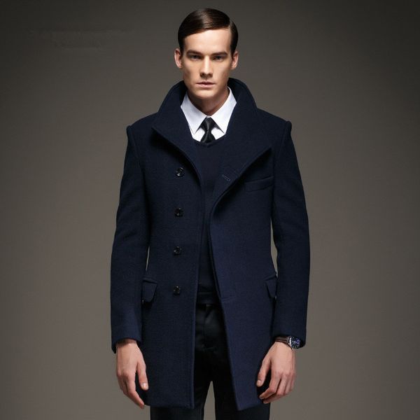fashion mens pea coat jacket wool & blends 2016 new long wool coat men winter men overcoat, Black
fashion mens pea coat jacket wool & blends 2016 new long wool coat men winter men overcoat, Black