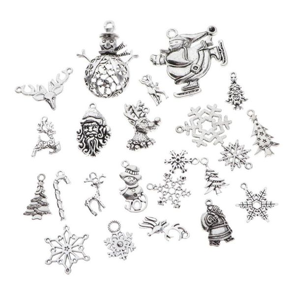 23 pieces christmas charms set mixed pendants beads for crafting, jewelry findings making accessory for diy necklace bracelet, Black
23 pieces christmas charms set mixed pendants beads for crafting, jewelry findings making accessory for diy necklace bracelet, Black