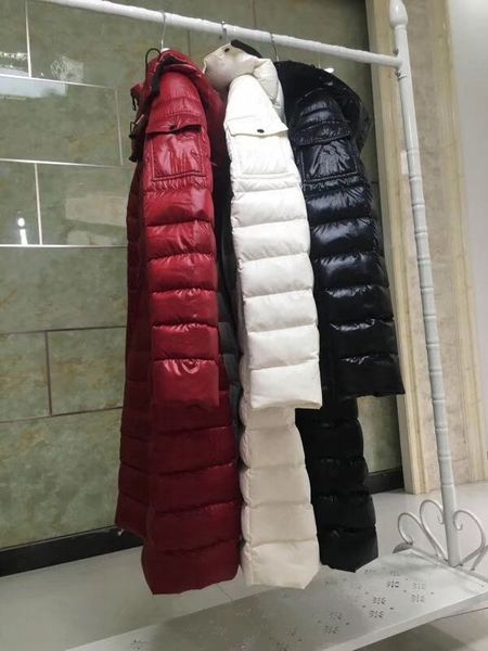 Luxuriou women winter jacket down jacket duck down in ide warm coat femme long coat, Black