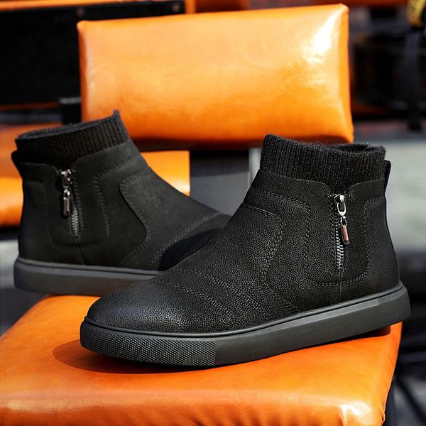 2020 leather men's boots non-slip shoes men's winter warm and comfortable rubber boots plush snow men black brown
2020 leather men's boots non-slip shoes men's winter warm and comfortable rubber boots plush snow men black brown