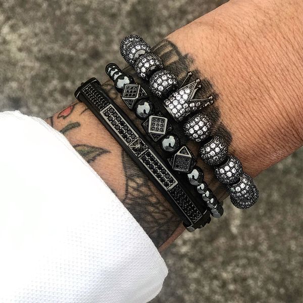 charm bracelet gold bracelets men crown pave cz zircon stainless steel beads braided braiding bracelet set men luxury jewelry, Golden;silver
charm bracelet gold bracelets men crown pave cz zircon stainless steel beads braided braiding bracelet set men luxury jewelry, Golden;silver