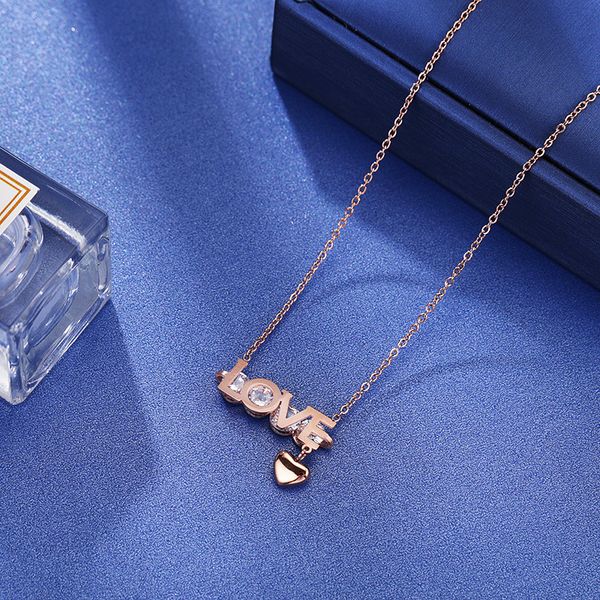 bobotuu titanium steel rose gold love heart pendant necklace jewelry for women zircon love letter chain necklace rn02353, Silver
bobotuu titanium steel rose gold love heart pendant necklace jewelry for women zircon love letter chain necklace rn02353, Silver