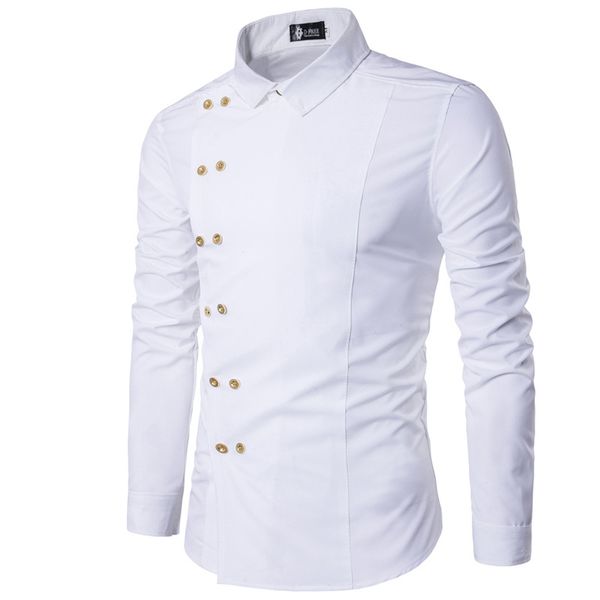 new brand men shirt double breasted dress shirt long sleeve slim fit camisa masculina casual male hawaiian shirts, White;black
new brand men shirt double breasted dress shirt long sleeve slim fit camisa masculina casual male hawaiian shirts, White;black