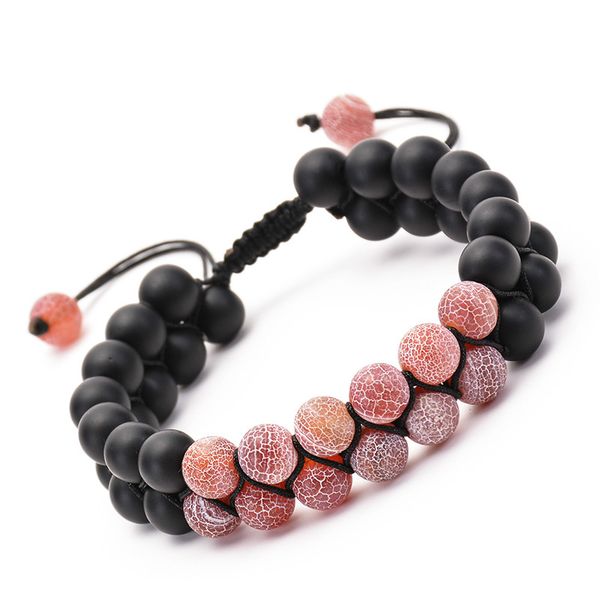 natural stone black matte double row beaded bracelet weathered agates double layer handmade woven adjustable bracelet for unisex
natural stone black matte double row beaded bracelet weathered agates double layer handmade woven adjustable bracelet for unisex